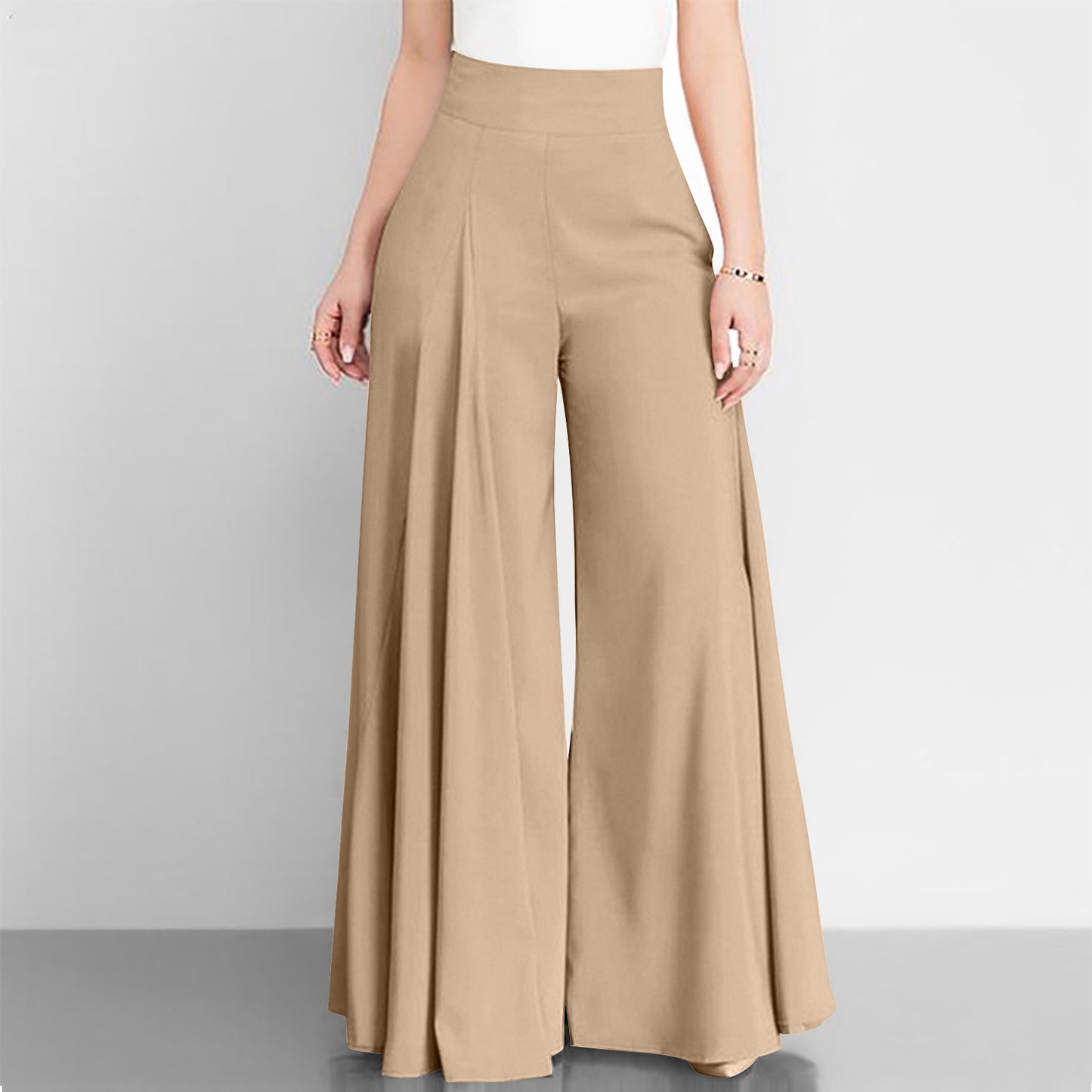 Elegant Flowy High-Waist Palazzo Pants