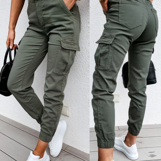 Chic High-Waist Cargo Joggers