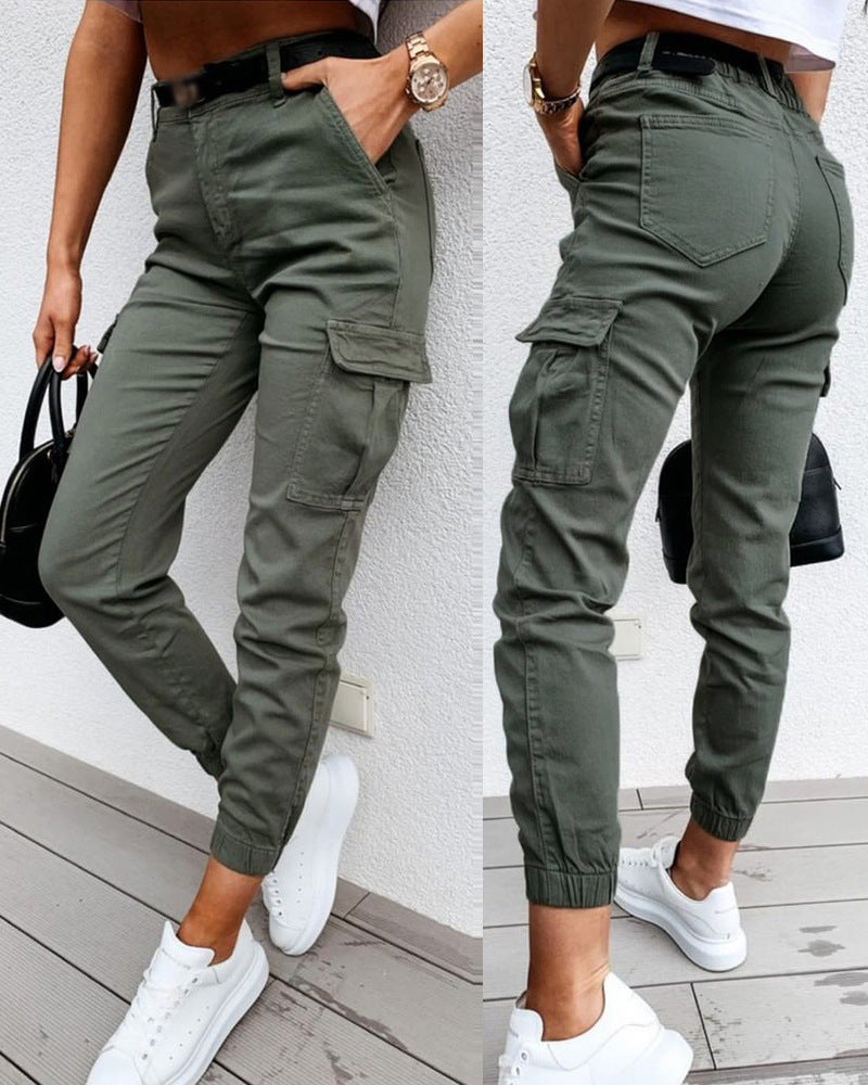 Chic High-Waist Cargo Joggers