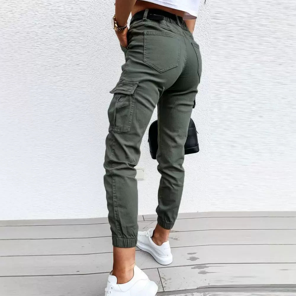 Chic High-Waist Cargo Joggers