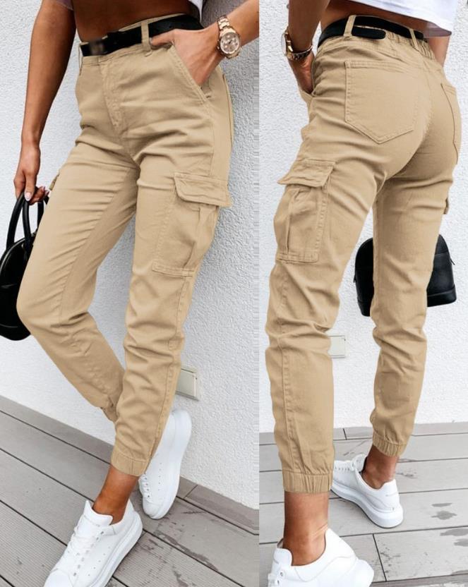 Chic High-Waist Cargo Joggers