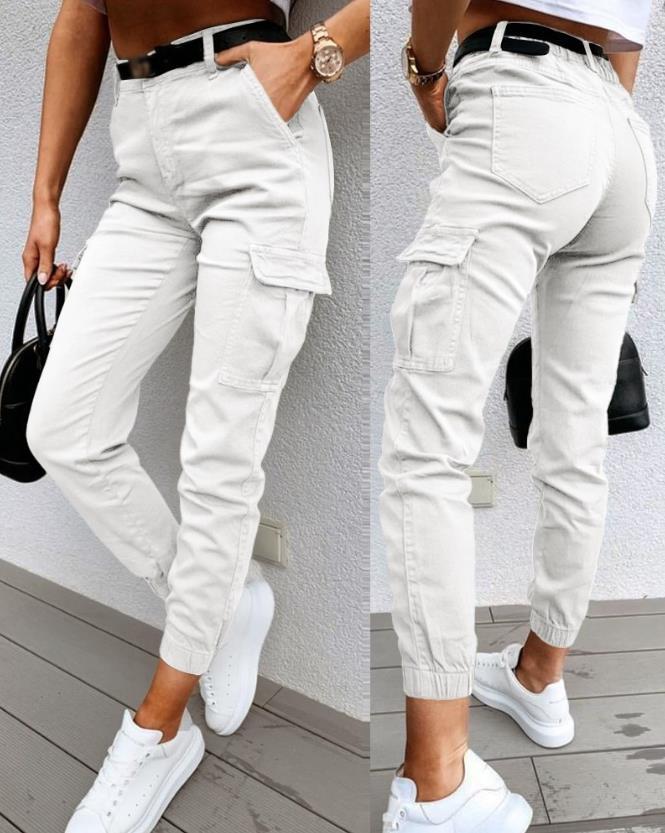 Chic High-Waist Cargo Joggers